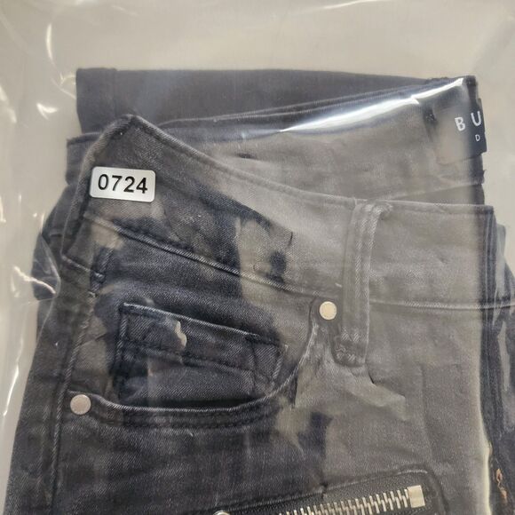 Bullhead Denim Co Jeans Womens 24 Moto Grey Rocker Mid-Rise Skinny - Picture 11 of 11